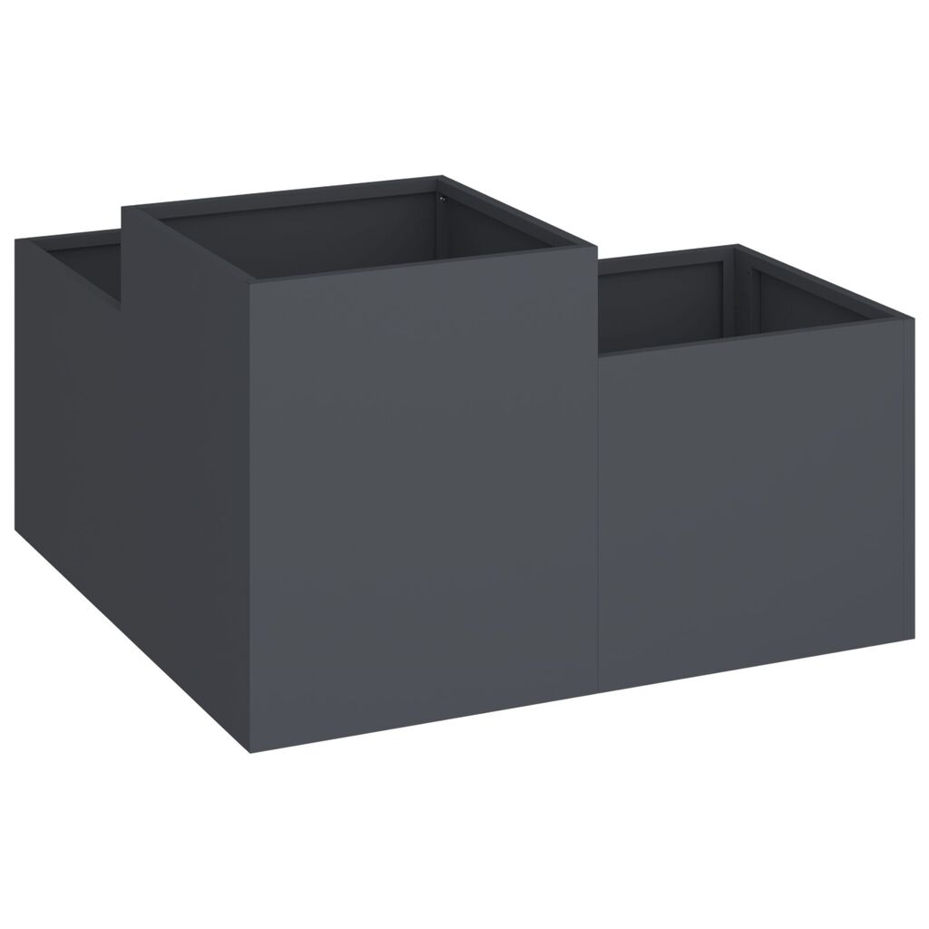 vidaXL Κήπος Γλάστρα 100x100x48 εκ. Ανθρακί Ατσάλι