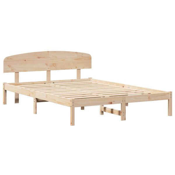 vidaXL Σκελετός Κρεβατιού Καφέ 160 x 200 cm Μασίφ ξύλο πεύκου