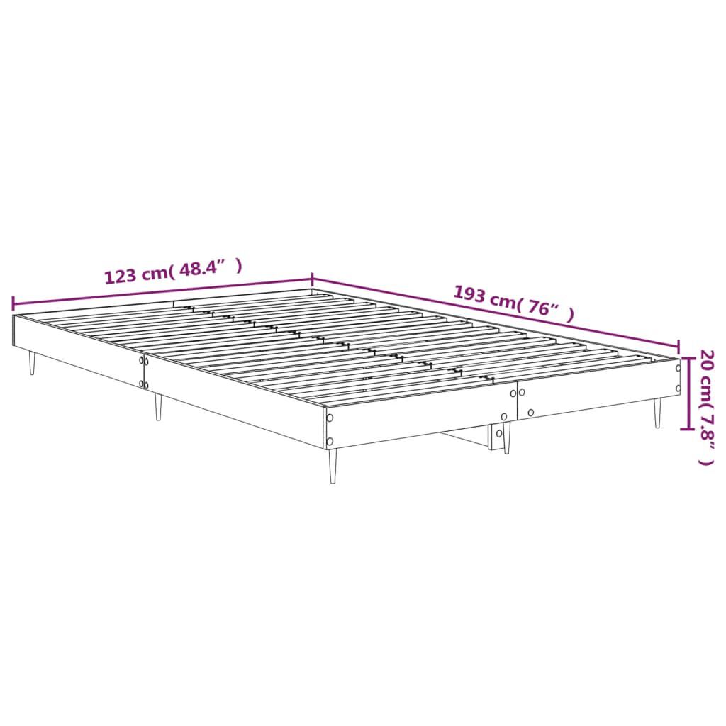 vidaXL Πλαίσιο Κρεβατιού Γκρι Sonoma 120 x 190 εκ. Επεξεργασμένο Ξύλο