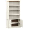 vidaXL Βιβλιοθήκη VIGO Λευκή 85 x 35 x 170 εκ. από Μασίφ Ξύλο Πεύκου