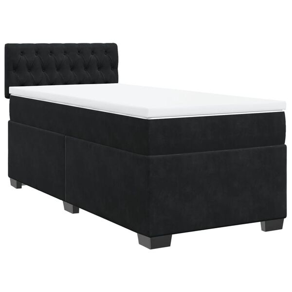 vidaXL &Kappa;&rho;&epsilon;&beta;ά&tau;&iota; Boxspring &mu;&epsilon; &Sigma;&tau;&rho;ώ&mu;&alpha; &Mu;&alpha;ύ&rho;&omicron; 100x200 &epsilon;&kappa;. &Beta;&epsilon;&lambda;&omicron;ύ&delta;&iota;&nu;&omicron;