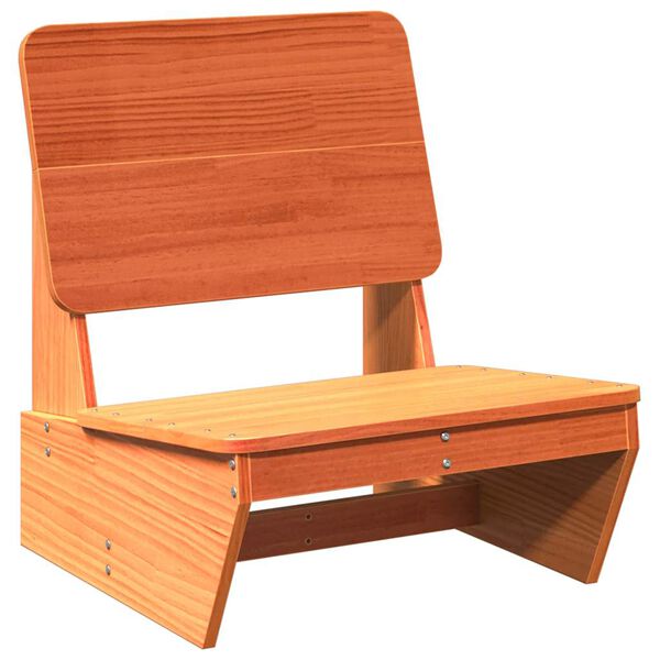 vidaXL Καρέκλα κήπου Wax Brown 60x64x70,5 cm Στερεό ξύλο πεύκο