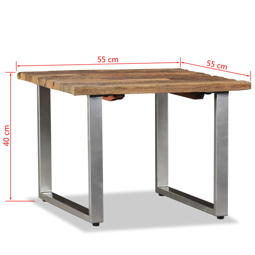 244587 vidaXL Τραπεζάκι Σαλονιού 55x55x40 εκ. Μασίφ Ανακυκλωμένο Ξύλο
