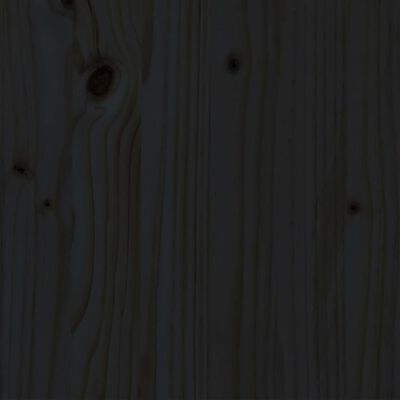 vidaXL Πλαίσιο Κρεβατιού Μαύρο 140 x 190 εκ. από Μασίφ Ξύλο