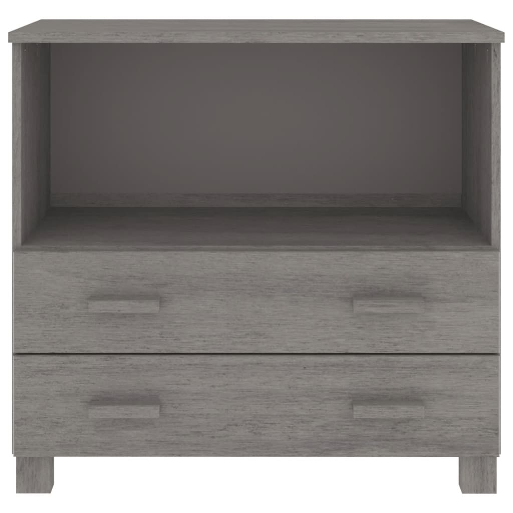 vidaXL Ντουλάπι HAMAR Αν. Γκρι 85 x 35 x 80 εκ. από Μασίφ Ξύλο Πεύκου