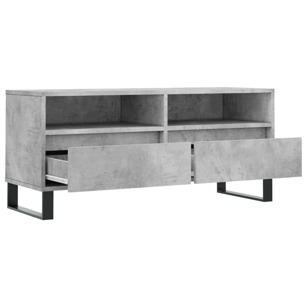 vidaXL Έπιπλο Τηλεόρασης Γκρι Σκυρ. 100 x 34,5 x 44,5 εκ. Επεξ. Ξύλο