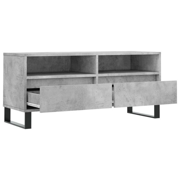 vidaXL Έπιπλο Τηλεόρασης Γκρι Σκυρ. 100 x 34,5 x 44,5 εκ. Επεξ. Ξύλο