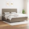 vidaXL &Kappa;&rho;&epsilon;&beta;ά&tau;&iota; Boxspring &mu;&epsilon; &Sigma;&tau;&rho;ώ&mu;&alpha; Taupe 200x200 &epsilon;&kappa;. &Upsilon;&phi;&alpha;&sigma;&mu;ά&tau;&iota;&nu;&omicron;