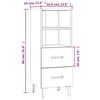 vidaXL Ντουλάπι Γυαλιστερό Λευκό 34,5x34x90 εκ. Επεξεργασμένο Ξύλο