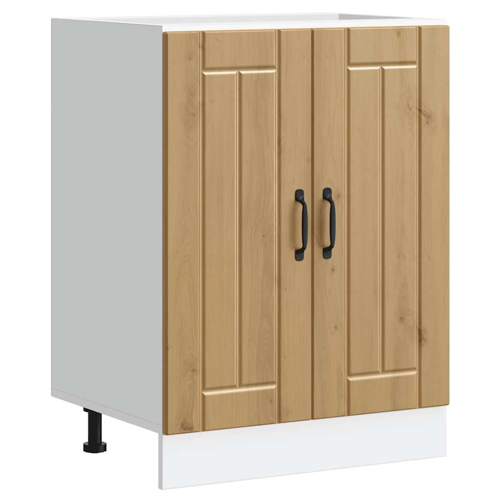 vidaXL Ντουλάπι βάσης νεροχύτη "Lucca" Artisan Oak Engineered Wood