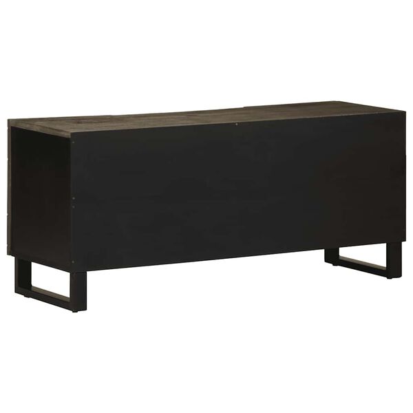 vidaXL Έπιπλο Τηλεόρασης Μαύρο 105 x 33 x 46 εκ. από Μασίφ Ξύλο Μάνγκο