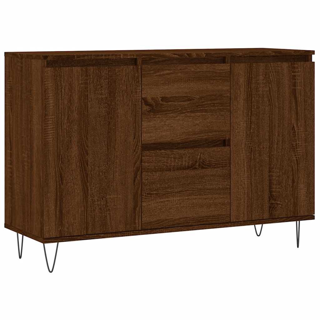 vidaXL Μπουφές Καφέ Δρυς 101,5 x 35 x 70 εκ. από Επεξεργασμένο Ξύλο