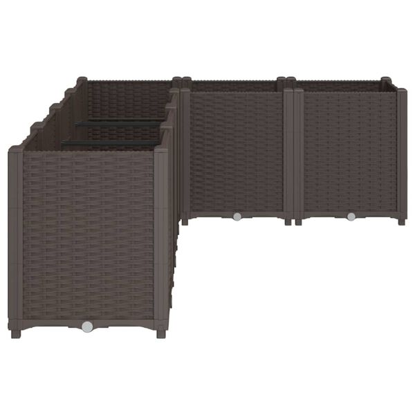 vidaXL Ζαρντινιέρα Κήπου Καφέ 160x120x53 εκ. Πολυπροπυλένιο