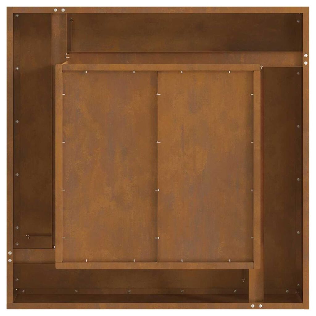 vidaXL Φωτιά Καφέ 80 x 80 x 40 cm Ατσάλι σκληρυθέν στον αέρα