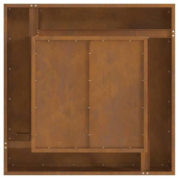 vidaXL Φωτιά Καφέ 80 x 80 x 40 cm Ατσάλι σκληρυθέν στον αέρα