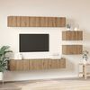 vidaXL Σετ επίπλου τηλεόρασης 8 pcs artisan δρυς 60 x 30 x 30 cm