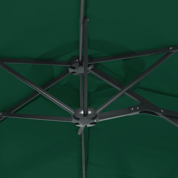 vidaXL Ομπρέλα Κήπου με Διπλή Κορυφή Πράσινη 316 x 145 εκ.