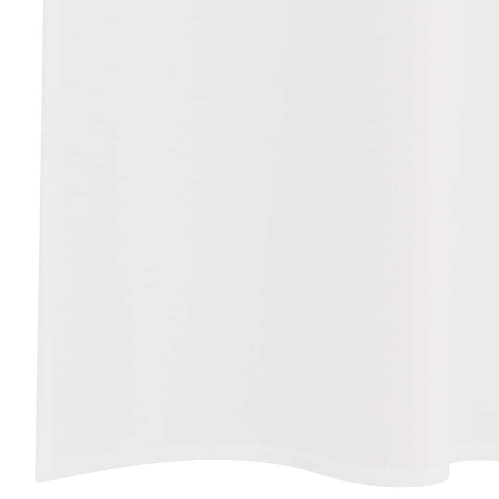 vidaXL Κουρτίνες Voile με βρόχους 2 τεμάχια Λευκό 140x140 cm