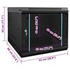 vidaXL Ντουλάπα δικτύου με αποθήκευση Μαύρο 53 x 60 x 45 εκ Ατσάλι