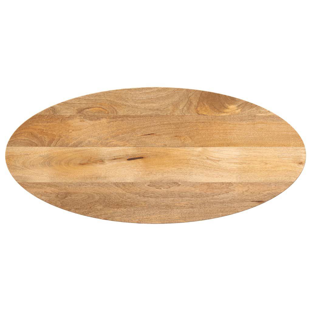 vidaXL Επιφάνεια Τραπεζιού Οβάλ 90x40x2,5 εκ. Μασίφ Ξύλο Μάνγκο