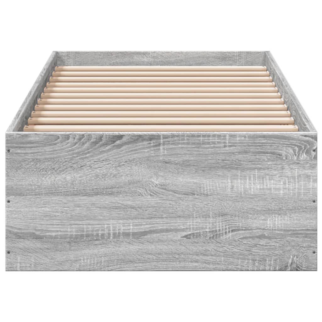 vidaXL Πλαίσιο Κρεβατιού Γκρι Sonoma 90x200 εκ. Επεξεργασμένο Ξύλο