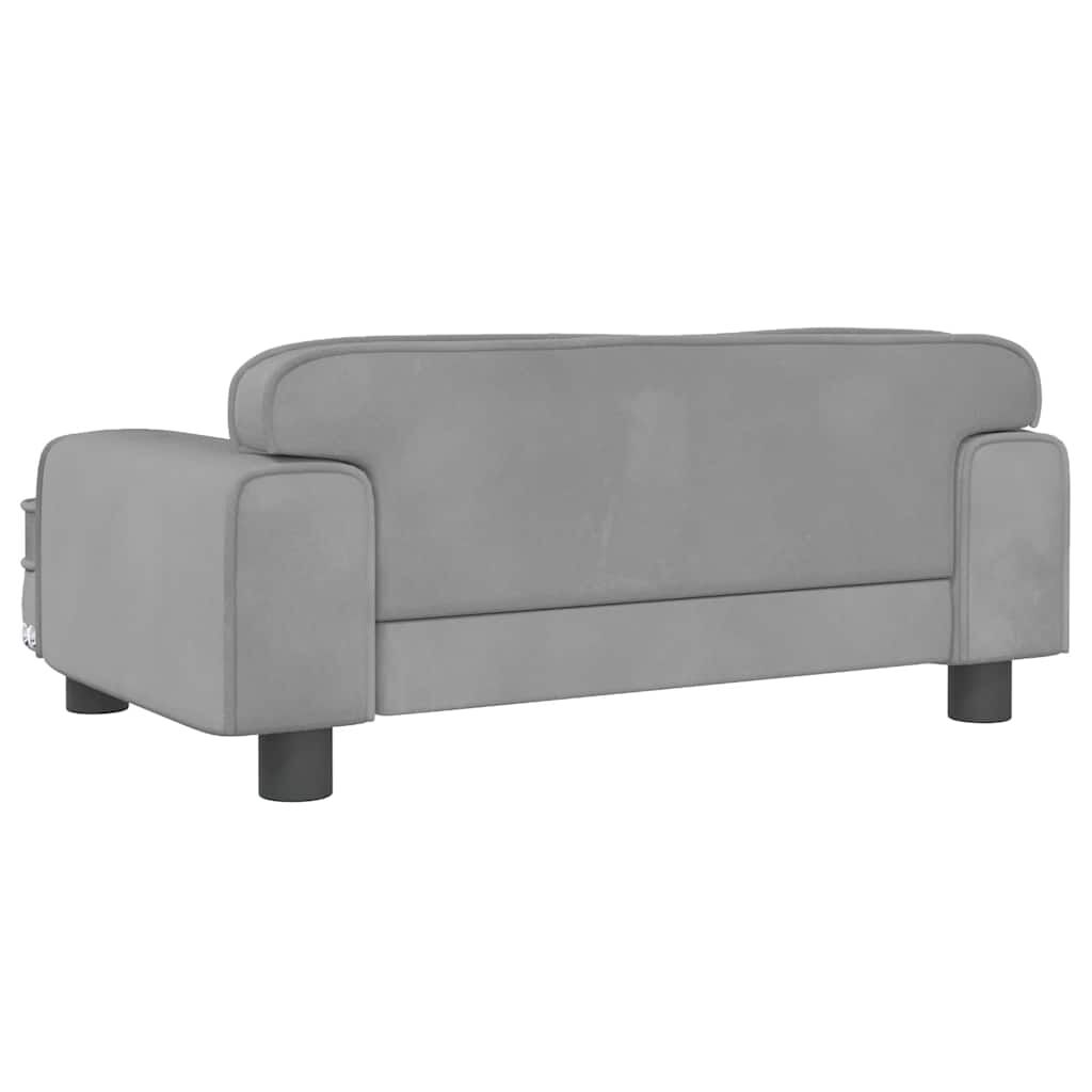 vidaXL Κρεβάτι Σκύλου Ανοιχτό Γκρι 70 x 45 x 30 εκ. Βελούδινο