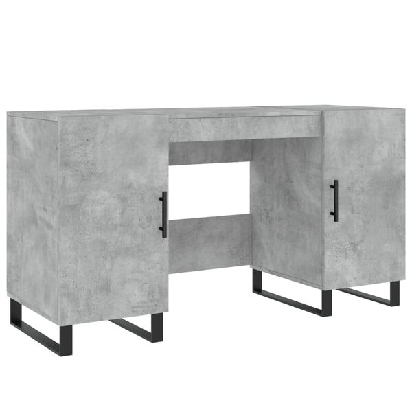 vidaXL Γραφείο Γκρι Σκυροδέματος 140 x 50 x 75 εκ. από Επεξεργ. Ξύλο