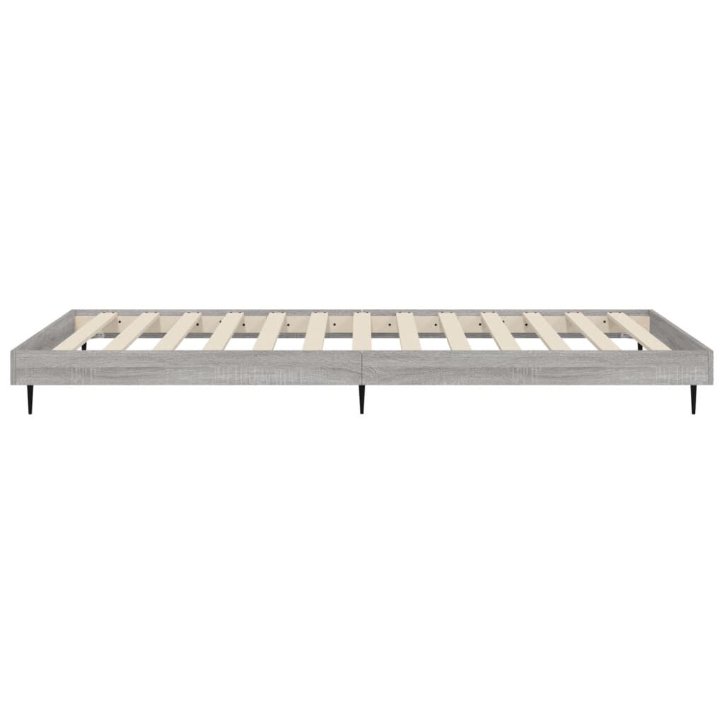 vidaXL Πλαίσιο Κρεβατιού Γκρι Sonoma 75x190 εκ. Επεξεργασμένο Ξύλο