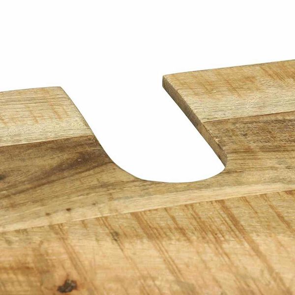 vidaXL Σετ Επίπλων Μπάνιου Επιτοίχιο 4 pcs Καφέ Στερεό ξύλο μάνγκο