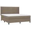vidaXL &Kappa;&rho;&epsilon;&beta;ά&tau;&iota; Boxspring &mu;&epsilon; &Sigma;&tau;&rho;ώ&mu;&alpha; & LED Taupe 180x200 &epsilon;&kappa;. &Upsilon;&phi;&alpha;&sigma;&mu;ά&tau;&iota;&nu;&omicron;