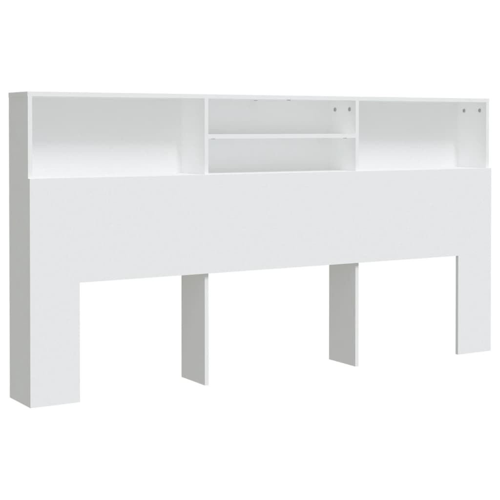 vidaXL Κεφαλάρι Με Αποθηκευτικό Χώρο Λευκό 200 x 19 x 103,5 εκ.