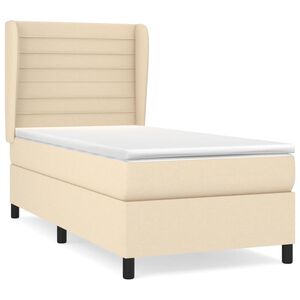 vidaXL &Kappa;&rho;&epsilon;&beta;ά&tau;&iota; Boxspring &mu;&epsilon; &Sigma;&tau;&rho;ώ&mu;&alpha; &Kappa;&rho;&epsilon;&mu; 90x190 &epsilon;&kappa;.&Upsilon;&phi;&alpha;&sigma;&mu;ά&tau;&iota;&nu;&omicron;