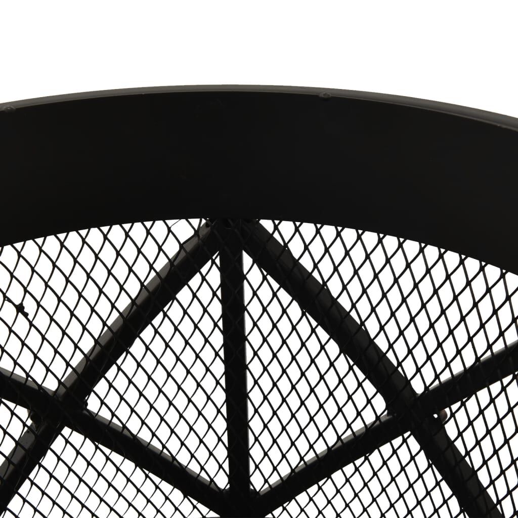 313637 vidaXL Rustic Fire Pit with Poker Φ42x54 cm Steel