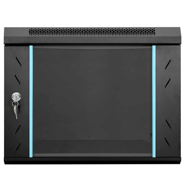 vidaXL Ντουλάπα δικτύου με αποθήκευση Μαύρο 53 x 60 x 45 εκ Ατσάλι