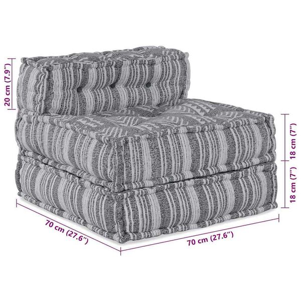 vidaXL Μαξιλάρι 3 pcs Ανοιχτό γκρι 70 x 70 x 54 εκ Πολυεστέρας
