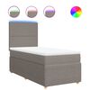 vidaXL &Kappa;&rho;&epsilon;&beta;ά&tau;&iota; Boxspring &mu;&epsilon; &Sigma;&tau;&rho;ώ&mu;&alpha; Taupe 100 x 200 &epsilon;&kappa;. &Upsilon;&phi;&alpha;&sigma;&mu;ά&tau;&iota;&nu;&omicron;