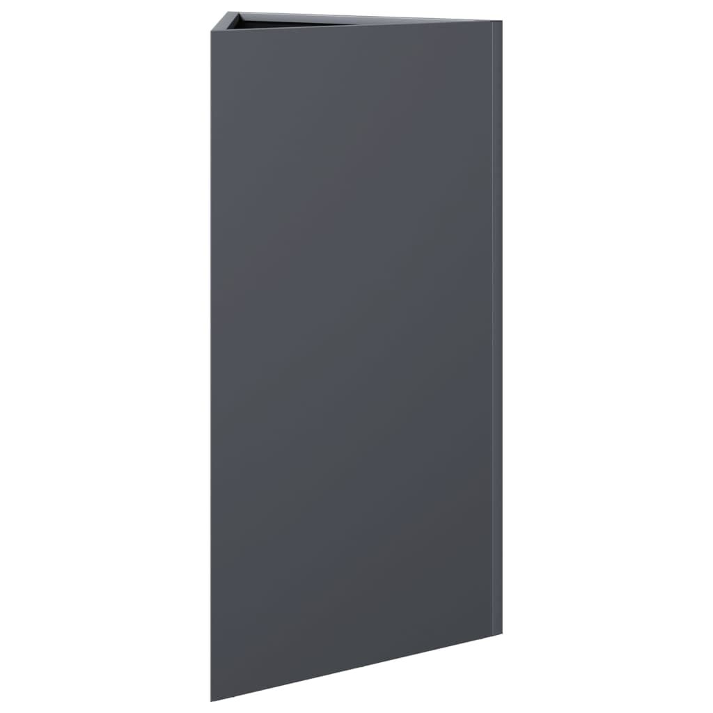 vidaXL Ζαρντινιέρα Κήπου Ανθρακί Τρίγωνο 40x34,5x70 εκ. Ατσάλι