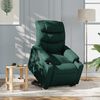 vidaXL Πολυθρόνα Ηλεκ. Ανακλ. Ανύψωση Σκ. Πράσινο Υφασμάτινη