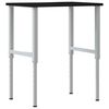 vidaXL πάγκος εργασίας σκούρο καφέ 80x60x(71,5-98) cm μασίφ ξύλο δρυς