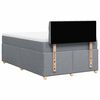 vidaXL Κρεβάτι Boxspring με Στρώμα Ανοιχτό Γκρι 120x190 εκ. Υφασμάτινο