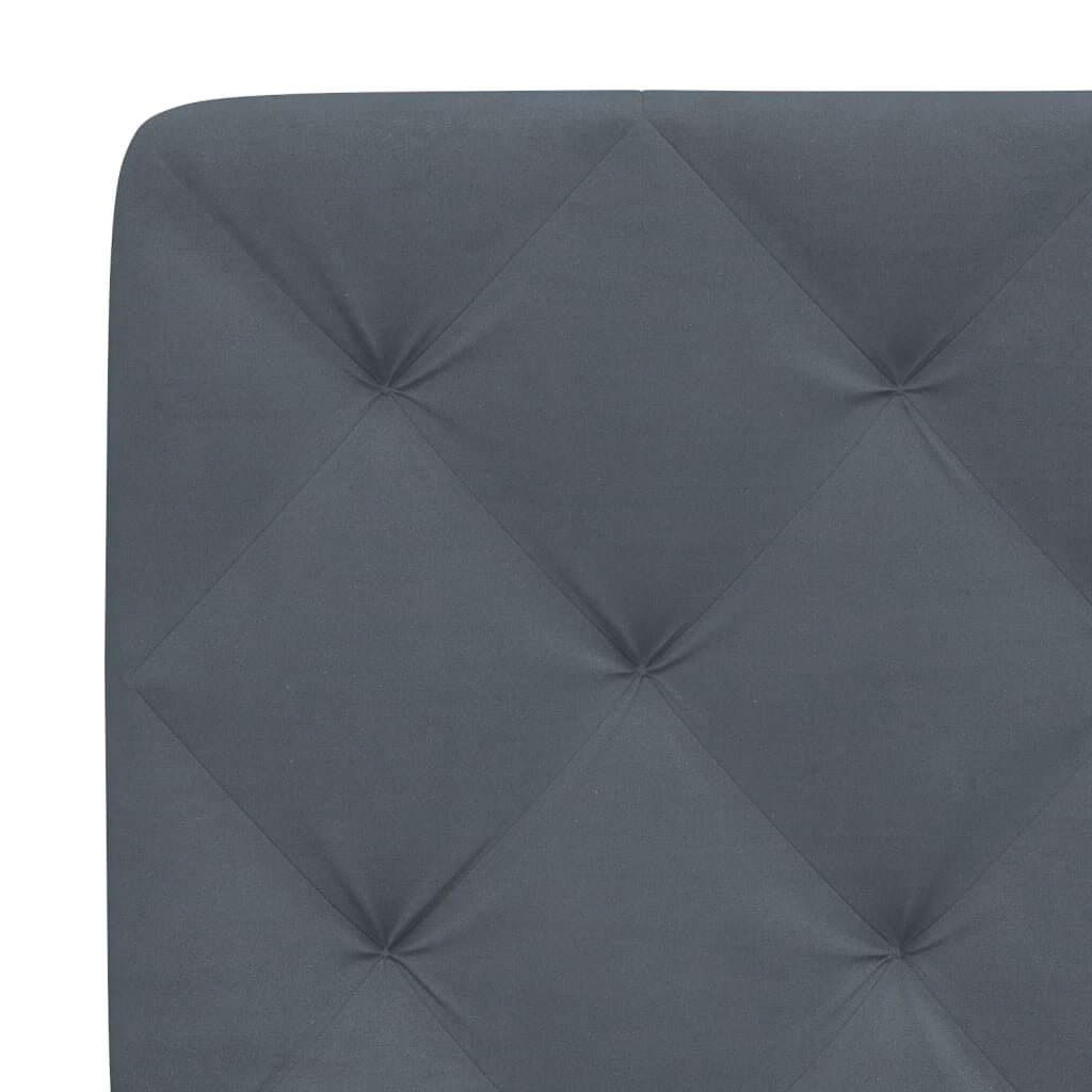 vidaXL Κρεβάτι με Στρώμα Σκούρο Γκρι 120x200 εκ. Βελούδινο