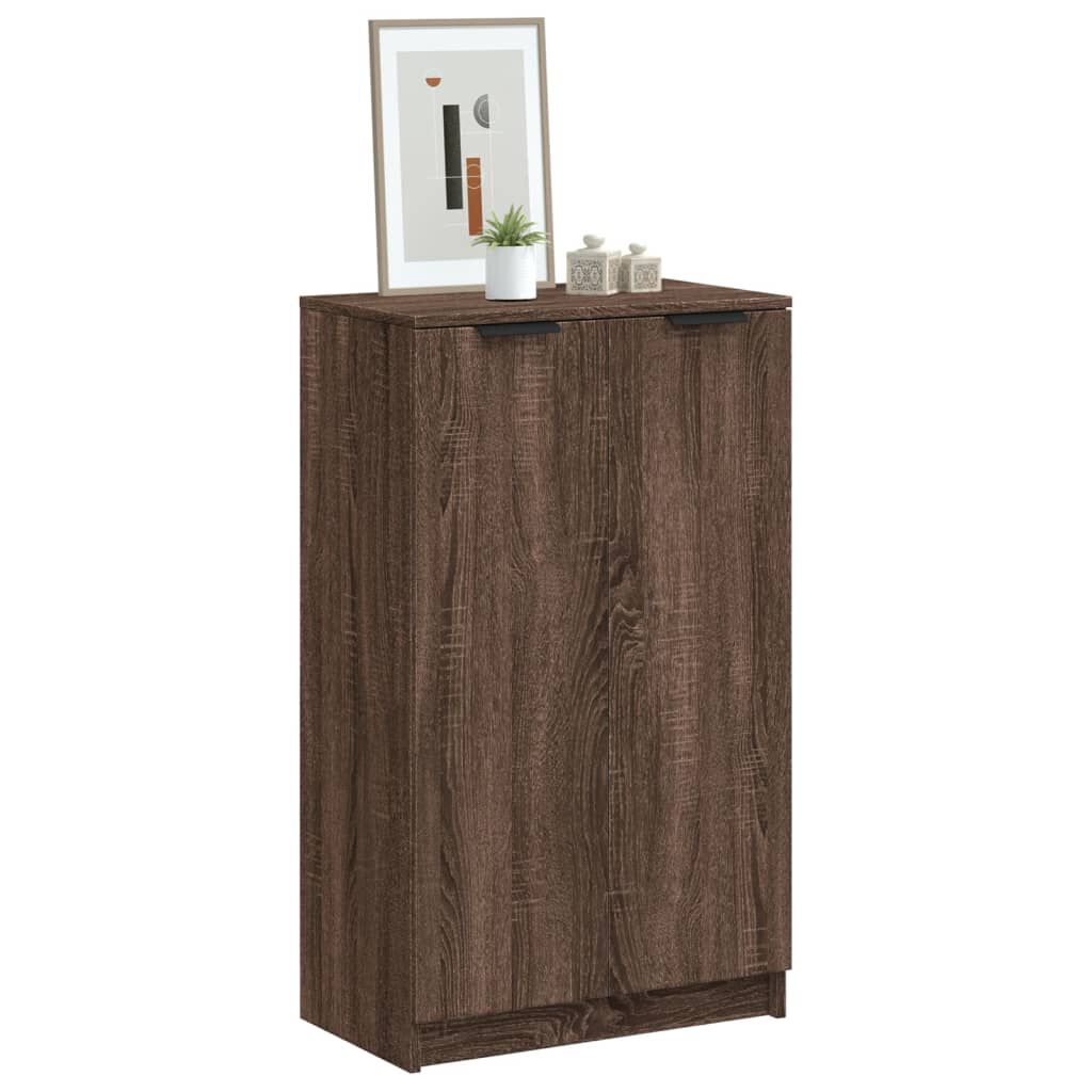 vidaXL Παπουτσοθήκη Καφέ Δρυς 59x35x100 εκ. από Επεξεργασμένο Ξύλο