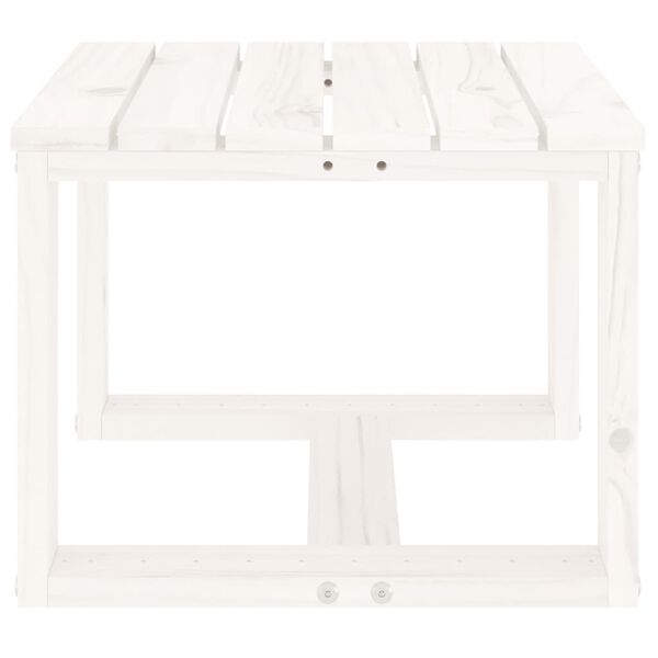 vidaXL Βοηθητικό Τραπέζι Κήπου Λευκό 40x38x28,5 εκ. Μασίφ Ξύλο Πεύκου