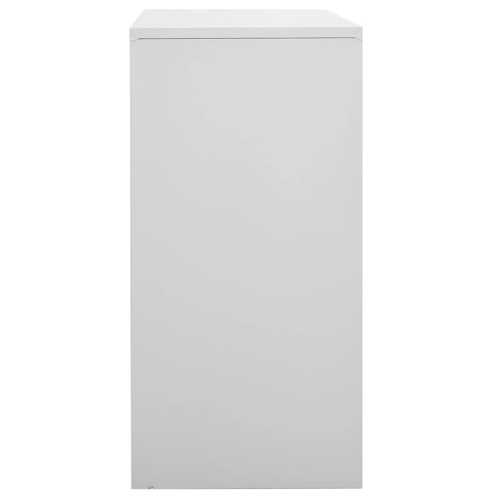 vidaXL Φοριαμοί 2 τεμ. Ανοιχτό Γκρι 90 x 45 x 92,5 εκ. Ατσάλινοι