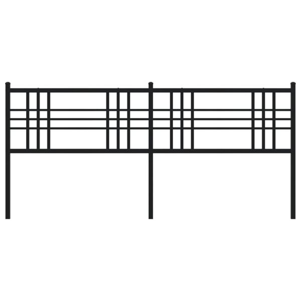 vidaXL Κεφαλάρι Μαύρο 180 εκ. Μεταλλικό