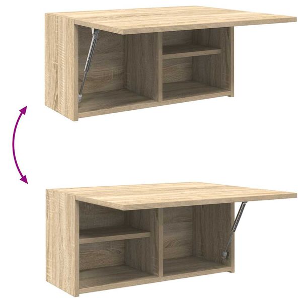 vidaXL ντουλάπι τοίχου μπάνιου Δρυς sonoma 60x25x30 cm Μηχανική ξυλεία