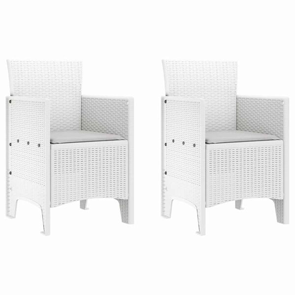 vidaXL &Kappa;&alpha;&rho;έ&kappa;&lambda;&alpha; &Kappa;ή&pi;&omicron;&upsilon; 2 pcs &Lambda;&epsilon;&upsilon;&kappa;ό 53 x 49 x 85 &epsilon;&kappa;. &Pi;&omicron;&lambda;&upsilon;&pi;&rho;&omicron;&pi;&upsilon;&lambda;έ&nu;&iota;&omicron;