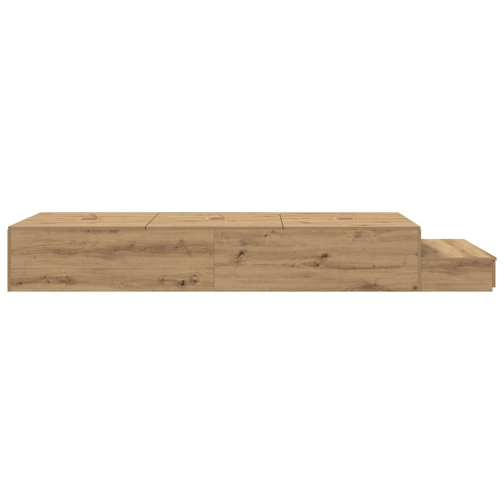 vidaXL Κρεβάτι αποθηκευτικού χώρου Artisan Oak 90x200 εκ.