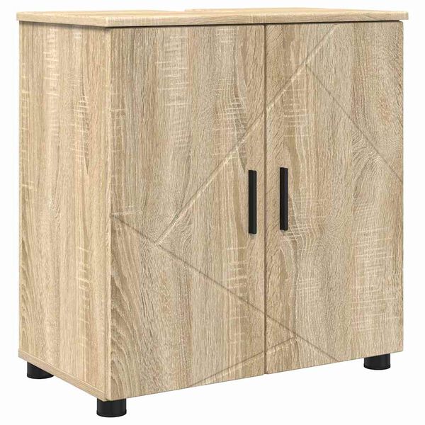 vidaXL Ντουλάπι Μπάνιου με ράφι με πόρτα Sonoma Δρυς 61 x 35 x 64 εκ.