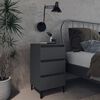vidaXL Κομοδίνα 2 τεμ. Γκρι 40 x 35 x 69 εκ. με Μεταλλικά Πόδια